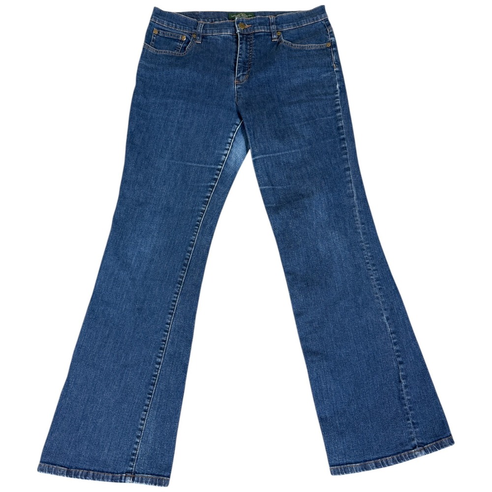 Ralph Lauren Polo Jeans Medium Wash Denim Signature Boot Cut Size 12 31x32 Flare